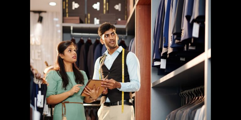 Clothing production and labeling process illustrating white-label apparel manufacturing