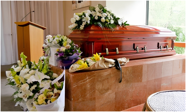 Closed dead body freezer box used for preserving deceased during transport